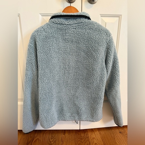 Playing for Keeps Blue Sherpa Fleece Pullover Quarter Zip size Small - Picture 6 of 11